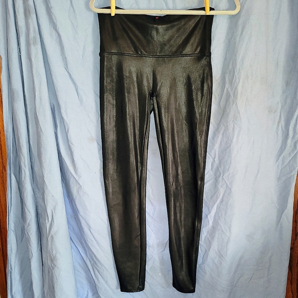 Spanx Faux Leather Leggings. XL night out comfy
